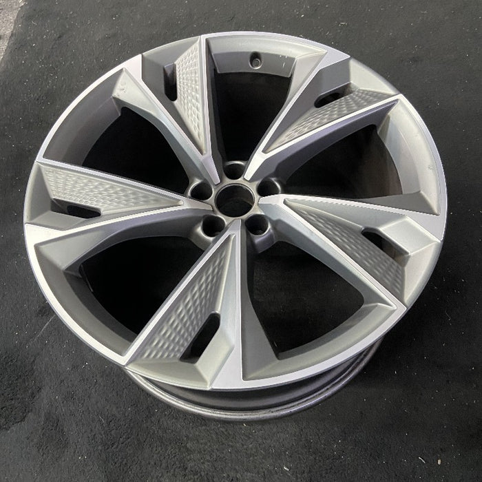 22" AUDI RS7 21-23 22x10.5 alloy 5 V spoke machined gray Original OEM Wheel Rim