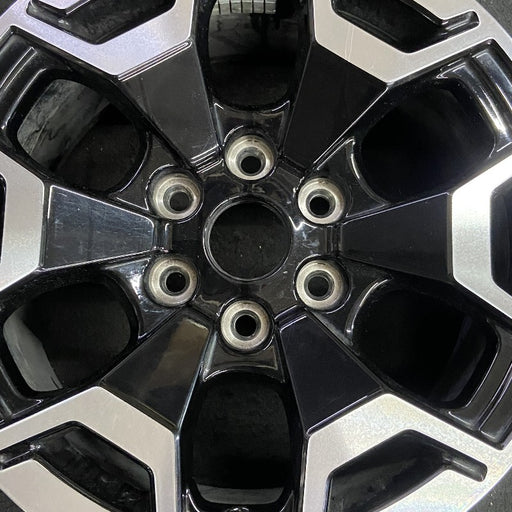 18" FORD F150 LIGHTNING 22-24 18x8.5 machined black Original OEM Wheel Rim - Angle View