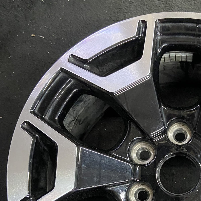18" FORD F150 LIGHTNING 22-24 18x8.5 machined black Original OEM Wheel Rim - Side Profile