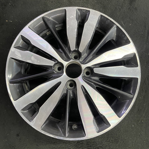 16" FIT 19-21 16x6 , 15 spoke , w/machined face Original OEM Wheel Rim - Angle View