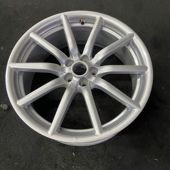 18" ALFA-ROMEO 4C 15-16 frt 18x7 10 spoke fan design silver Original OEM Wheel Rim