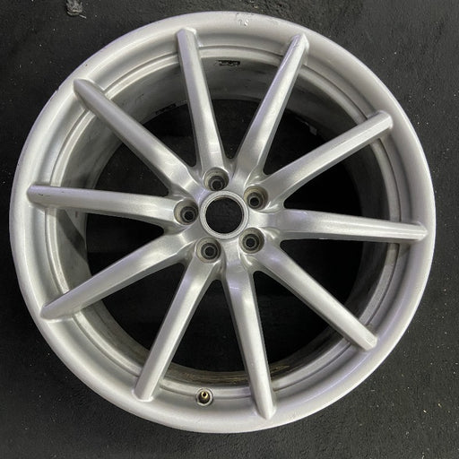 19" ALFA-ROMEO 4C 15-16 Rear 19x8.5 10 spoke fan design silver Original OEM - Front View