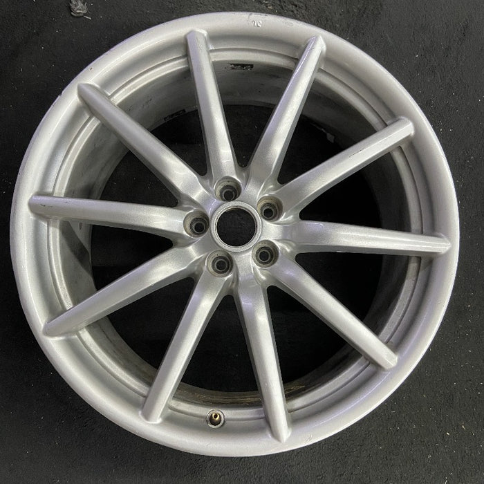 19" ALFA-ROMEO 4C 15-16 Rear 19x8.5 10 spoke fan design silver Original OEM - Front View