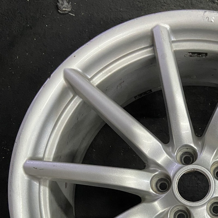 19" ALFA-ROMEO 4C 15-16 Rear 19x8.5 10 spoke fan design silver Original OEM - Side Profile