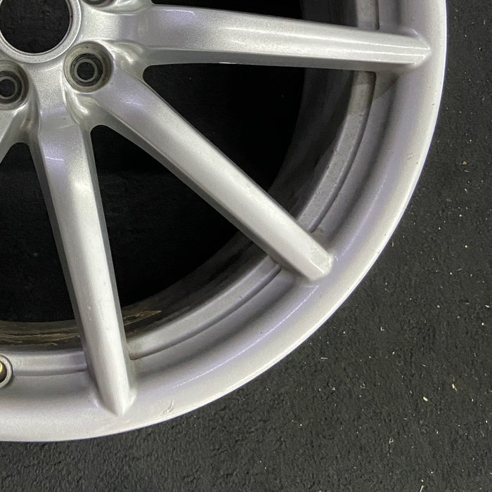 19" ALFA-ROMEO 4C 15-16 Rear 19x8.5 10 spoke fan design silver Original OEM - Back View