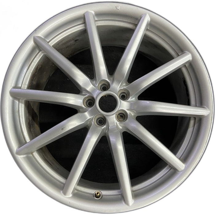 19" ALFA-ROMEO 4C 15-16 Rear 19x8.5 10 spoke fan design silver Original OEM - Front View