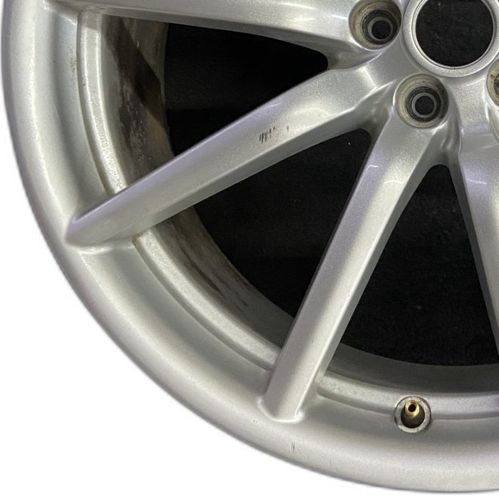 19" ALFA-ROMEO 4C 15-16 Rear 19x8.5 10 spoke fan design silver Original OEM - Back View