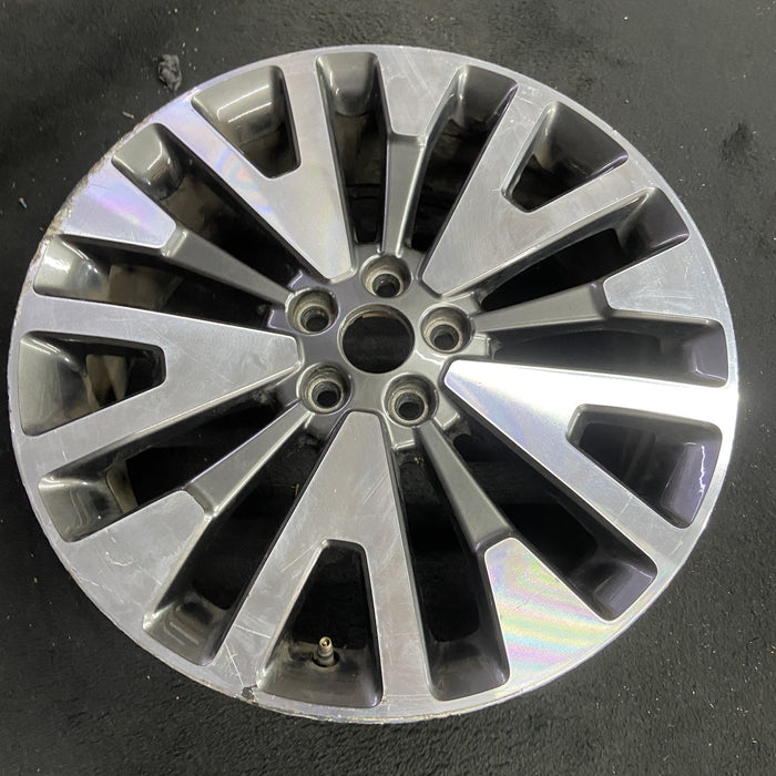 19" ESCAPE 20-22 19x7 , , machined face with gray pockets Original OEM Wheel Rim - Side Profile