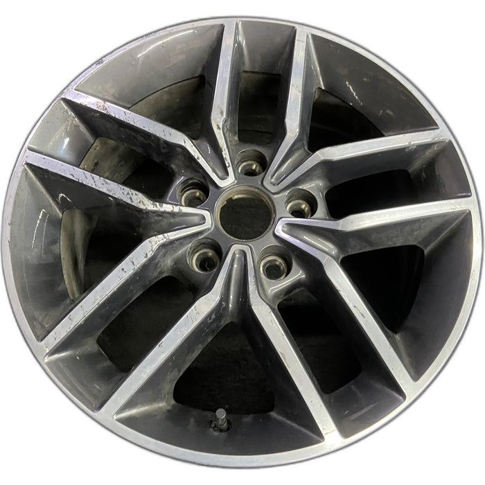 18" GRAND CHEROKEE 17 18x8, aluminum, w/o 75th Anniversary package; polished - Front View