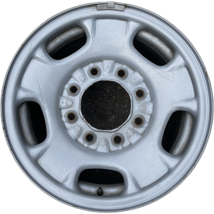 17" SIERRA 2500 PICKUP 11-14 17x7.5, steel, silver, opt NZ4 Original OEM Wheel - Front View