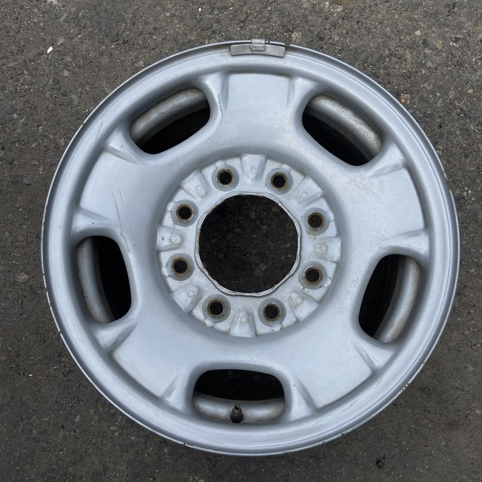 17" SIERRA 2500 PICKUP 11-14 17x7.5, steel, silver, opt NZ4 Original OEM Wheel - Angle View