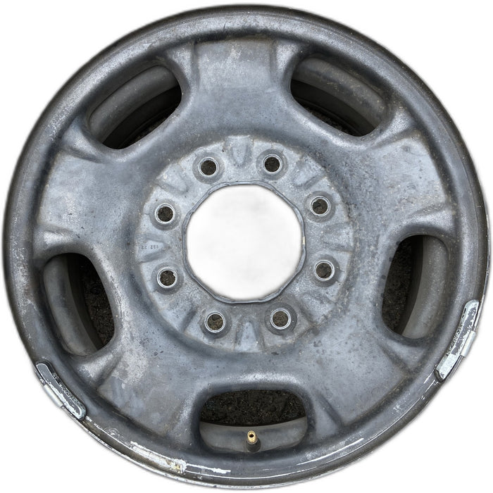 17" SIERRA 2500 PICKUP 11-14 17x7.5, steel, silver, opt NZ4 Original OEM Wheel - Front View
