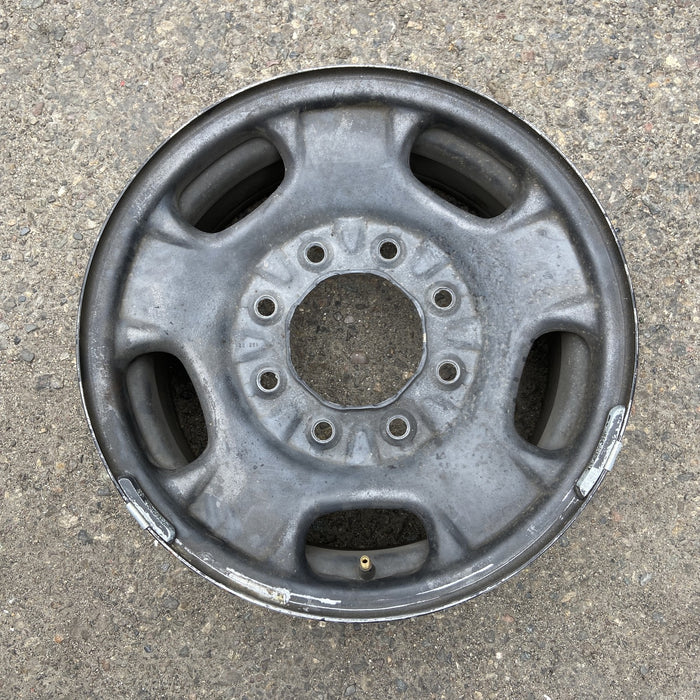 17" SIERRA 2500 PICKUP 11-14 17x7.5, steel, silver, opt NZ4 Original OEM Wheel - Angle View
