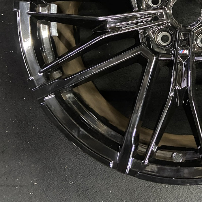 21" BMW M5 25 21x11 5 double spoke black Original OEM Wheel Rim - Additional View