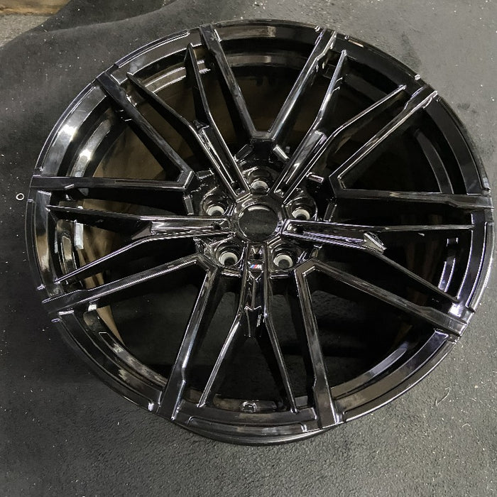 21" BMW M5 25 21x11 5 double spoke black Original OEM Wheel Rim - View 7