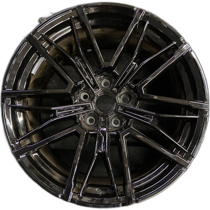 20" BMW M5 25 20x10.5, 5 spoke, black Original OEM Wheel Rim - Front View