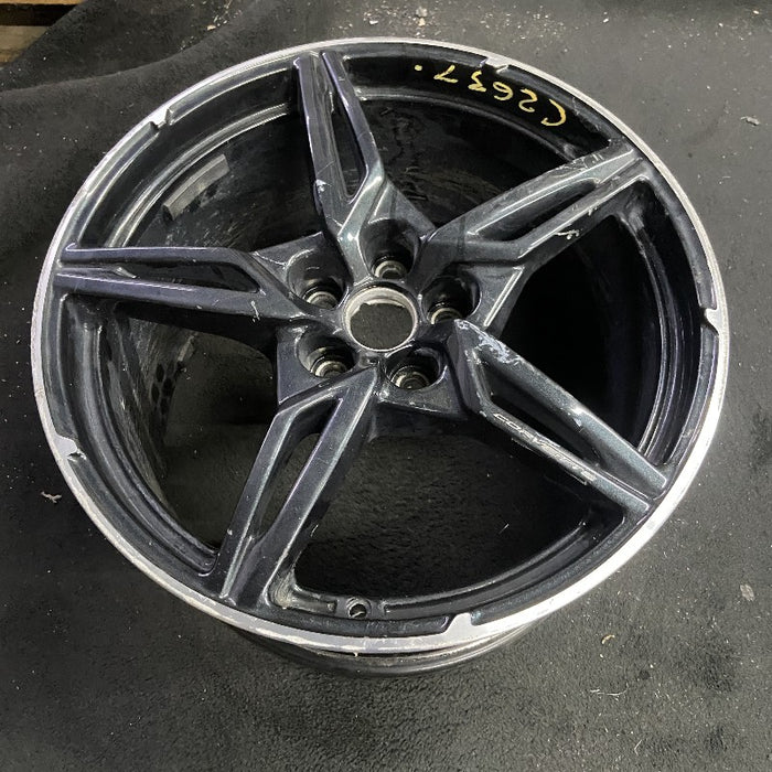 20" CORVETTE 20-22 rear 20x11 5 spoke black opt Q8Q Original OEM Wheel Rim - View 7