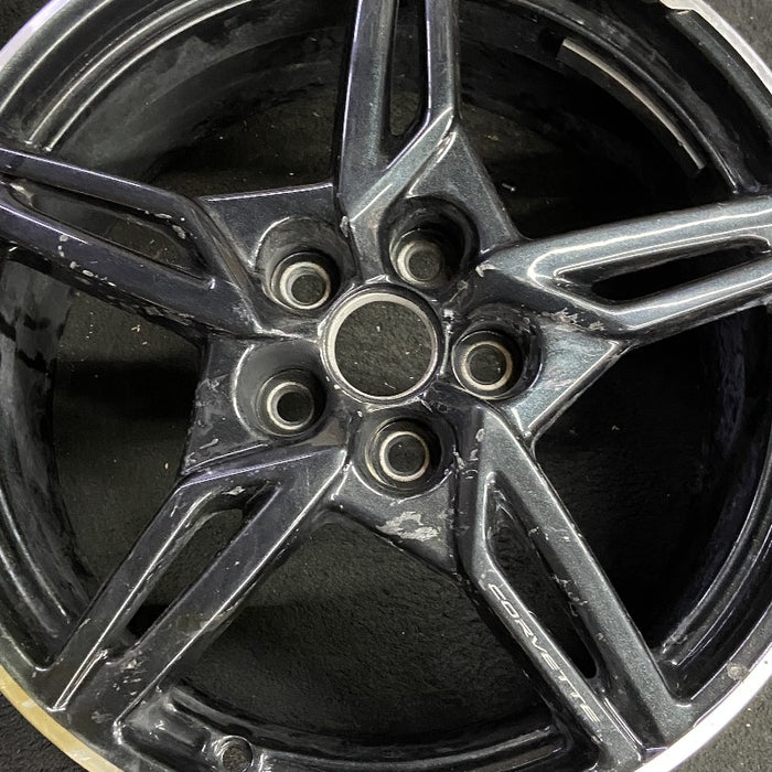 19" CORVETTE 20-22 frt 19x8.5 5 spoke black opt Q8Q Original OEM Wheel Rim