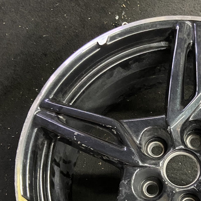 19" CORVETTE 20-22 frt 19x8.5 5 spoke black opt Q8Q Original OEM Wheel Rim