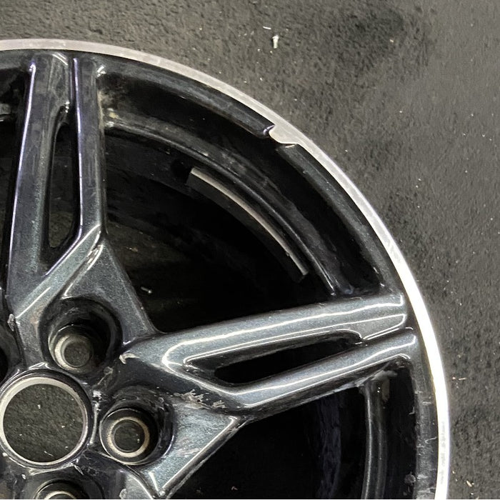 19" CORVETTE 20-22 frt 19x8.5 5 spoke black opt Q8Q Original OEM Wheel Rim