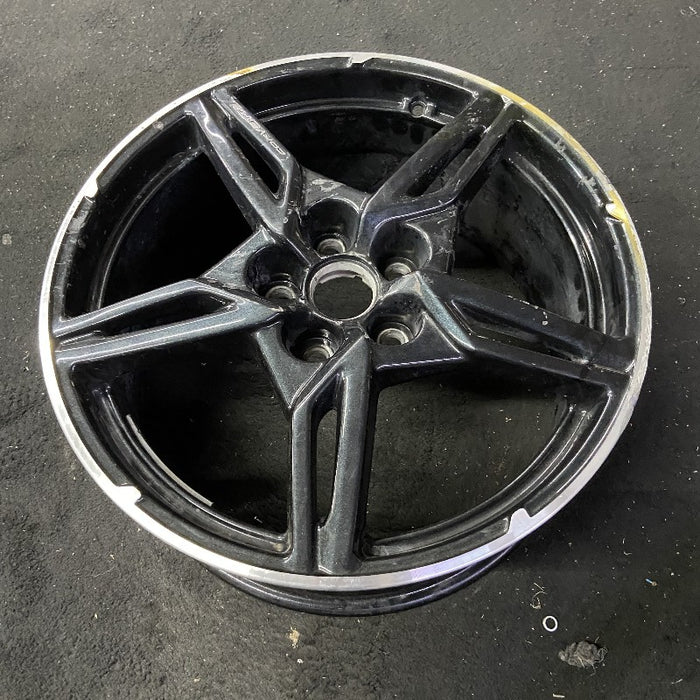 19" CORVETTE 20-22 frt 19x8.5 5 spoke black opt Q8Q Original OEM Wheel Rim