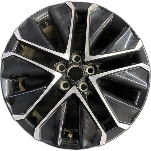 19" MIRAI 21-24 19x8 5 V spoke machined black Original OEM Wheel Rim - Front View