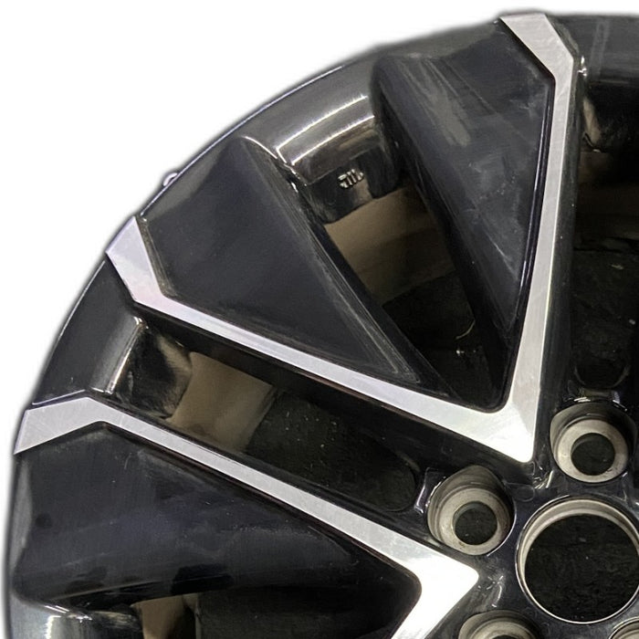19" MIRAI 21-24 19x8 5 V spoke machined black Original OEM Wheel Rim - Angle View