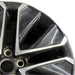 19" MIRAI 21-24 19x8 5 V spoke machined black Original OEM Wheel Rim - Side Profile