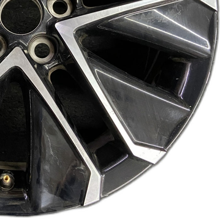 19" MIRAI 21-24 19x8 5 V spoke machined black Original OEM Wheel Rim - Close-Up Detail