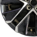 19" MIRAI 21-24 19x8 5 V spoke machined black Original OEM Wheel Rim - Back View