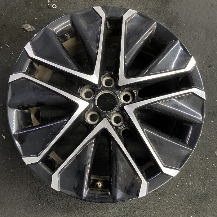 19" MIRAI 21-24 19x8 5 V spoke machined black Original OEM Wheel Rim - Additional View