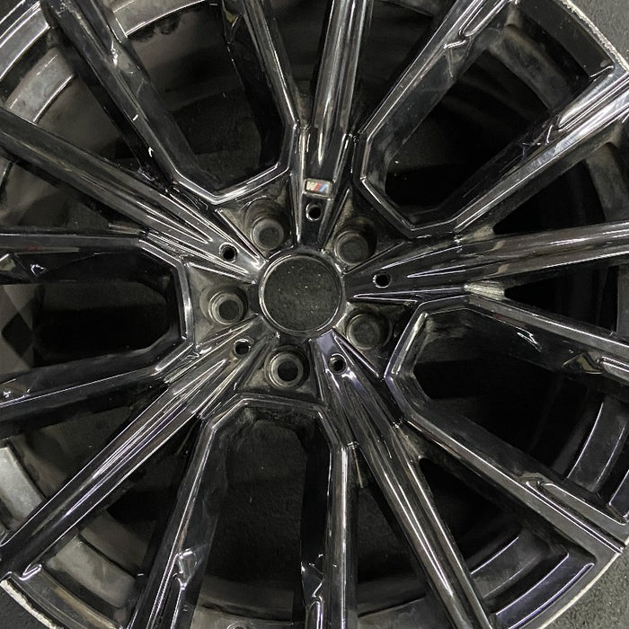 20" BMW 740i 21-22 20x10 star design black jet black Original OEM Wheel Rim