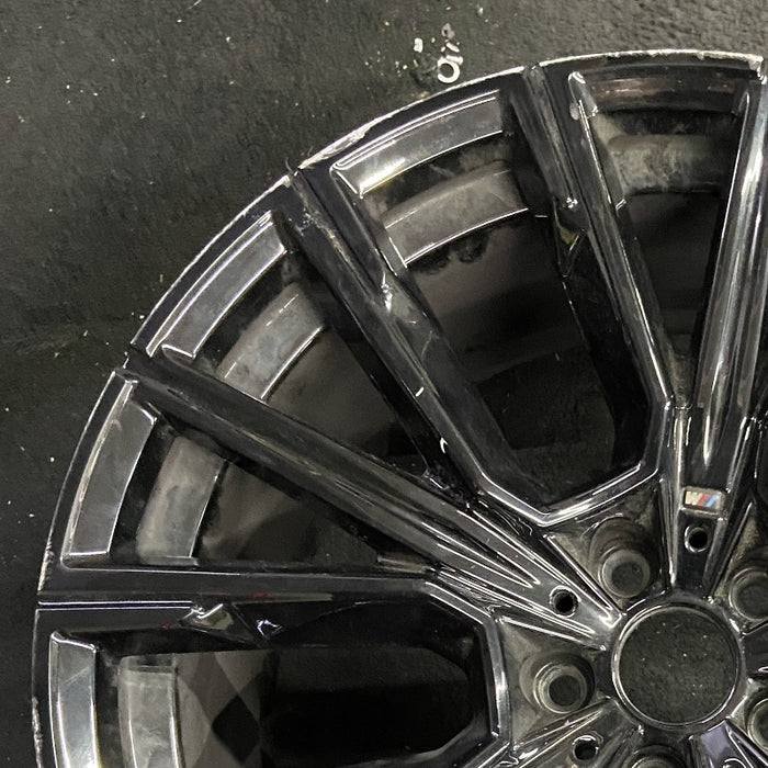 20" BMW 740i 21-22 20x10 star design black jet black Original OEM Wheel Rim