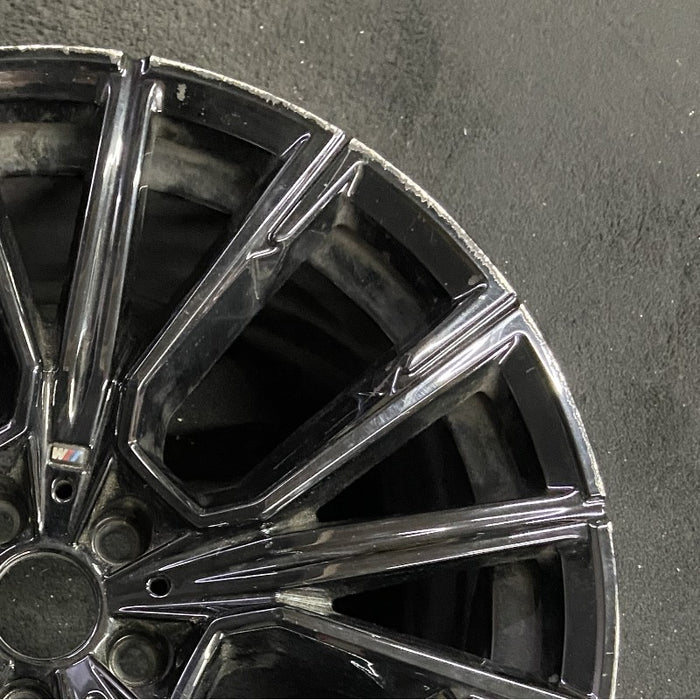 20" BMW 740i 21-22 20x10 star design black jet black Original OEM Wheel Rim
