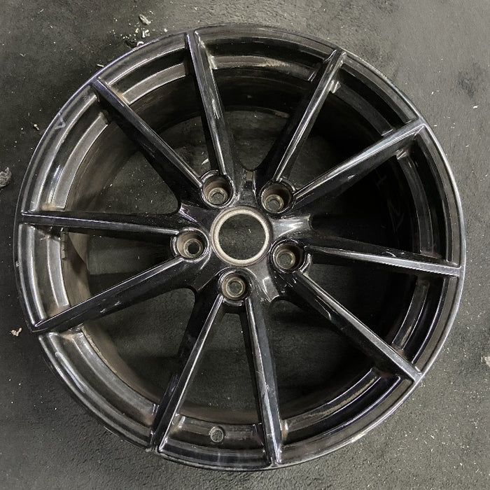 20" PORSCHE 911 20-23 20x8.5 10 spoke straight spoke w/o machined face; gloss black Original OEM Wheel Rim