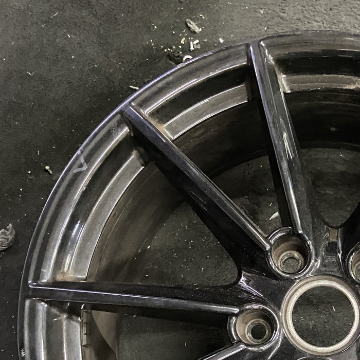 20" PORSCHE 911 20-23 20x8.5 10 spoke straight spoke w/o machined face; gloss black Original OEM Wheel Rim