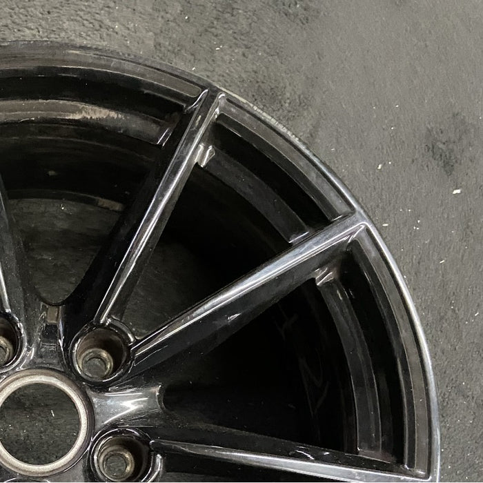 20" PORSCHE 911 20-23 20x8.5 10 spoke straight spoke w/o machined face; gloss black Original OEM Wheel Rim