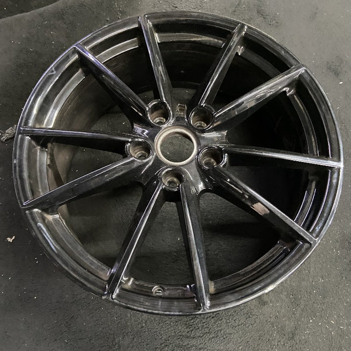 20" PORSCHE 911 20-23 20x8.5 10 spoke straight spoke w/o machined face; gloss black Original OEM Wheel Rim