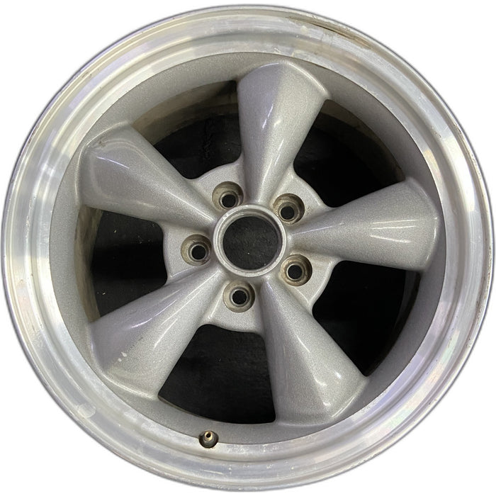 17" MUSTANG 00 17x8, , w/exposed lug nuts, funnel spoke Original OEM Wheel Rim - Front View