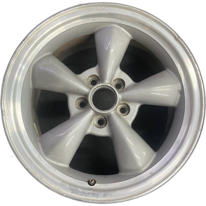 17" MUSTANG 00 17x8, , w/exposed lug nuts, funnel spoke Original OEM Wheel Rim - Front View