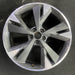 20" Q4 22 20x8 5 spoke silver dark gray Original OEM Wheel Rim - Front View