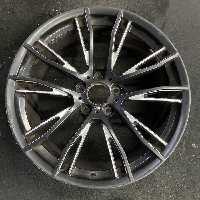 20" BMW 320i 15 20x8.5 10 Y spoke narrow spoke opening black matte finish Original OEM Wheel Rim