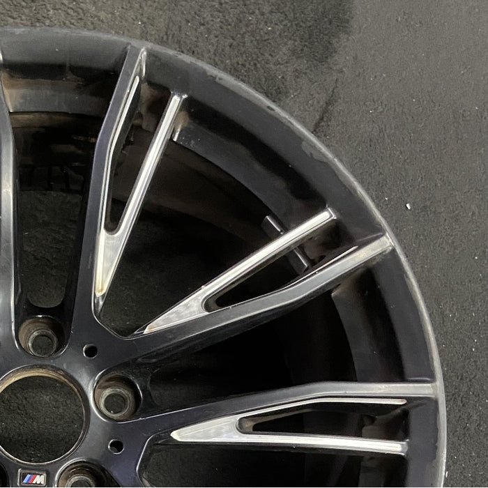 20" BMW 320i 15 20x8.5 10 Y spoke narrow spoke opening black matte finish Original OEM Wheel Rim