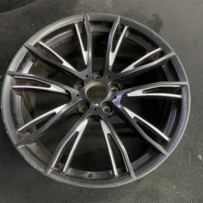 20" BMW 320i 15 20x8.5 10 Y spoke narrow spoke opening black matte finish Original OEM Wheel Rim