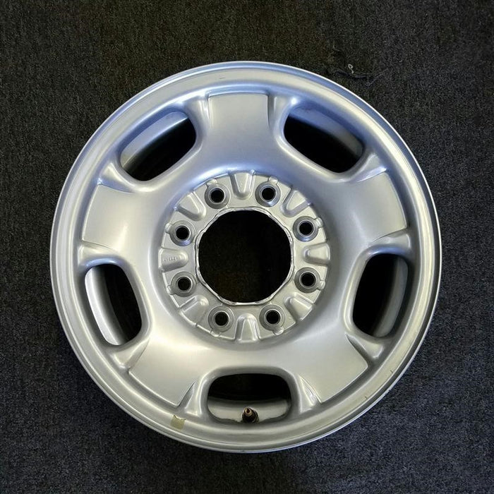 17" SIERRA 2500 PICKUP 11-14 17x7.5, steel, silver, opt NZ4 Original OEM Wheel - Front View