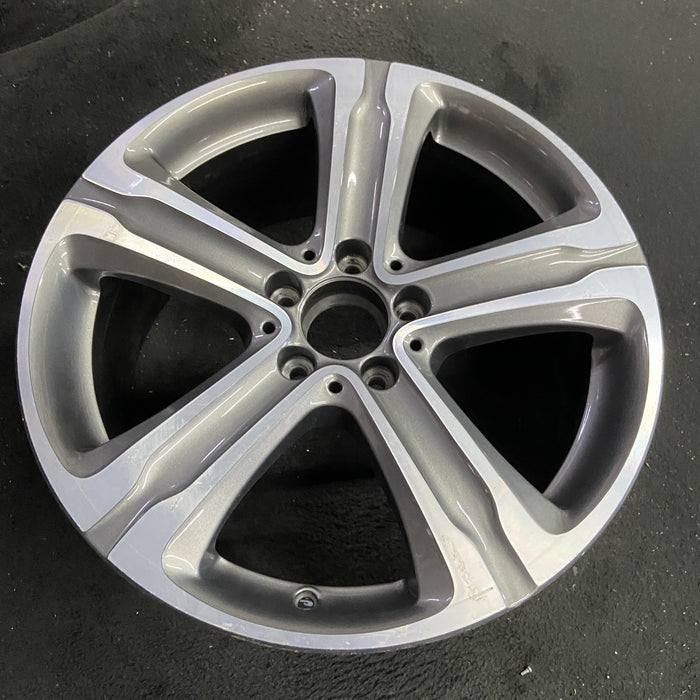 18" MERCEDES GLC-CLASS 16 , 18x8 , straight spokes Original OEM Wheel Rim - Side Profile