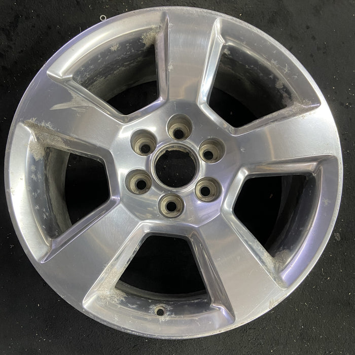 20" SIERRA 1500 PICKUP 19 classic , 20x9, 5 spoke, exposed lug nuts, polished - Angle View