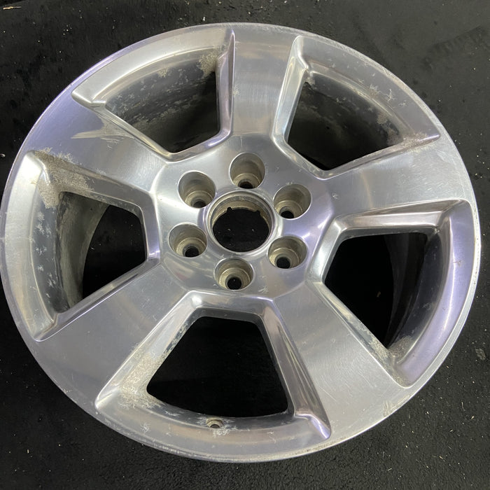 20" SIERRA 1500 PICKUP 19 classic , 20x9, 5 spoke, exposed lug nuts, polished - Side Profile