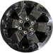 18" RANGER 20-22 18x8 aluminum 6 spoke black Original OEM Wheel Rim - Front View