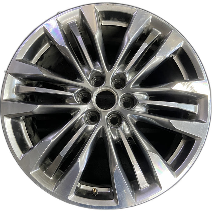 20" XT5 17-19 20x8, 6 tri spokes, machined finish Original OEM Wheel Rim - Front View